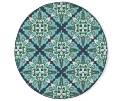 Capri Blue & Green Indoor/Outdoor Area Rugs