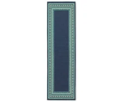 Kimbell Navy Blue Indoor/Outdoor Area Rugs -RAZOR COSCO SHOP 810413043