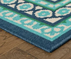 Kimbell Navy Blue Indoor/Outdoor Area Rugs -RAZOR COSCO SHOP 810413045 1