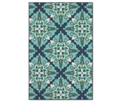 Capri Blue & Green Indoor/Outdoor Area Rugs -RAZOR COSCO SHOP 810413047