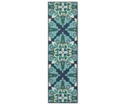 Capri Blue & Green Indoor/Outdoor Area Rugs -RAZOR COSCO SHOP 810413055