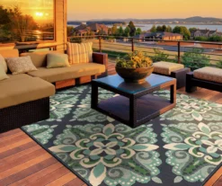 Capri Blue & Green Indoor/Outdoor Area Rugs -RAZOR COSCO SHOP 810413056 2