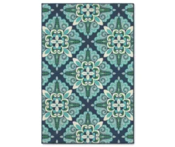 Capri Blue & Green Indoor/Outdoor Area Rugs -RAZOR COSCO SHOP 810413056