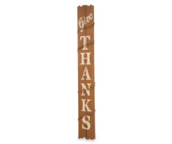 "Give Thanks" Wood Panel Porch Leaner Sign