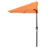 Orange Half-Round Market Patio Umbrella