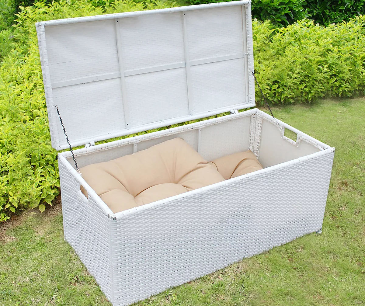 All-Weather Wicker 48-Gallon Storage Deck Box 5 All-Weather Wicker 48-Gallon Storage Deck Box - Image 5