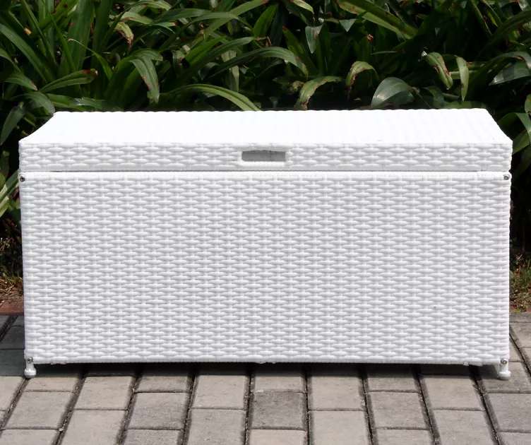 All-Weather Wicker 48-Gallon Storage Deck Box 1 All-Weather Wicker 48-Gallon Storage Deck Box