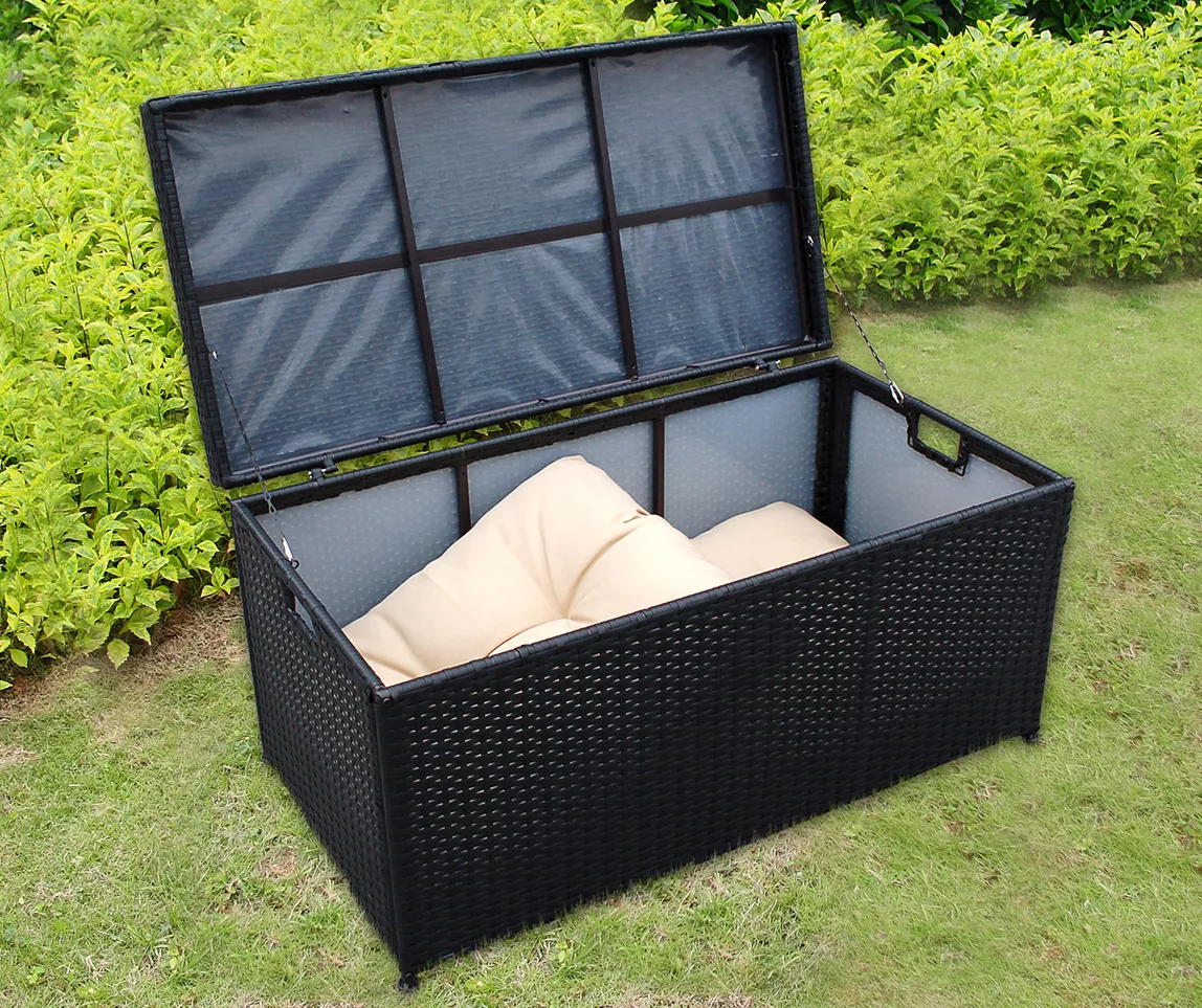 All-Weather Wicker 48-Gallon Storage Deck Box 9 All-Weather Wicker 48-Gallon Storage Deck Box - Image 9