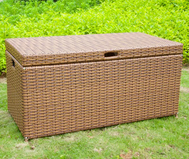 All-Weather Wicker 48-Gallon Storage Deck Box 2 All-Weather Wicker 48-Gallon Storage Deck Box - Image 2