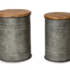 Farmhouse Storage Stools, 2-Pack