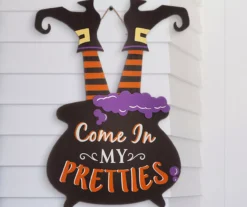 "My Pretties" Black & Orange Witch In Cauldron Yard Sign -RAZOR COSCO SHOP 810491586 1