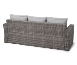 Broyhill Eagle Brooke All-Weather Wicker Cushioned Patio Sofa -RAZOR COSCO SHOP 810498108 2 1