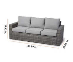 Broyhill Eagle Brooke All-Weather Wicker Cushioned Patio Sofa -RAZOR COSCO SHOP 810498108 99 2