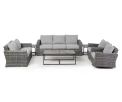 Broyhill Eagle Brooke All-Weather Wicker Cushioned Patio Sofa -RAZOR COSCO SHOP 810498108 810498109 810498107 810451920 810452031 1