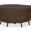 96" Mocha Heavy Duty Round Patio Set Cover