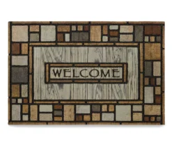 Estate "Welcome" Squares Outdoor Doormat, (35" X 23")