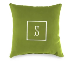 "S" Monogram Indoor/Outdoor Throw Pillow -RAZOR COSCO SHOP 810522307