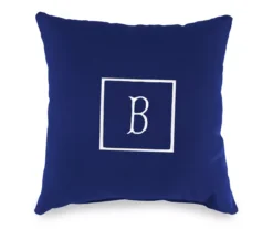 "B" Monogram Indoor/Outdoor Throw Pillow -RAZOR COSCO SHOP 810522310