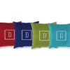 "D" Monogram Indoor/Outdoor Throw Pillow