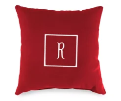 "R" Monogram Indoor/Outdoor Throw Pillow -RAZOR COSCO SHOP 810522328