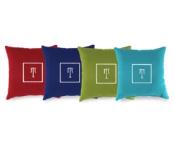 "T" Monogram Indoor/Outdoor Throw Pillow -RAZOR COSCO SHOP 810522330 810522319 810522308 810522341