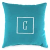"C" Monogram Indoor/Outdoor Throw Pillow