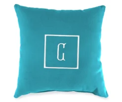 "C" Monogram Indoor/Outdoor Throw Pillow