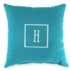 "H" Monogram Indoor/Outdoor Throw Pillow