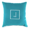 "J" Monogram Indoor/Outdoor Throw Pillow