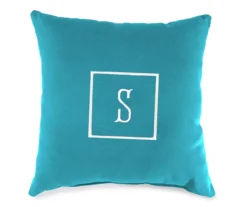 "S" Monogram Indoor/Outdoor Throw Pillow -RAZOR COSCO SHOP 810522340