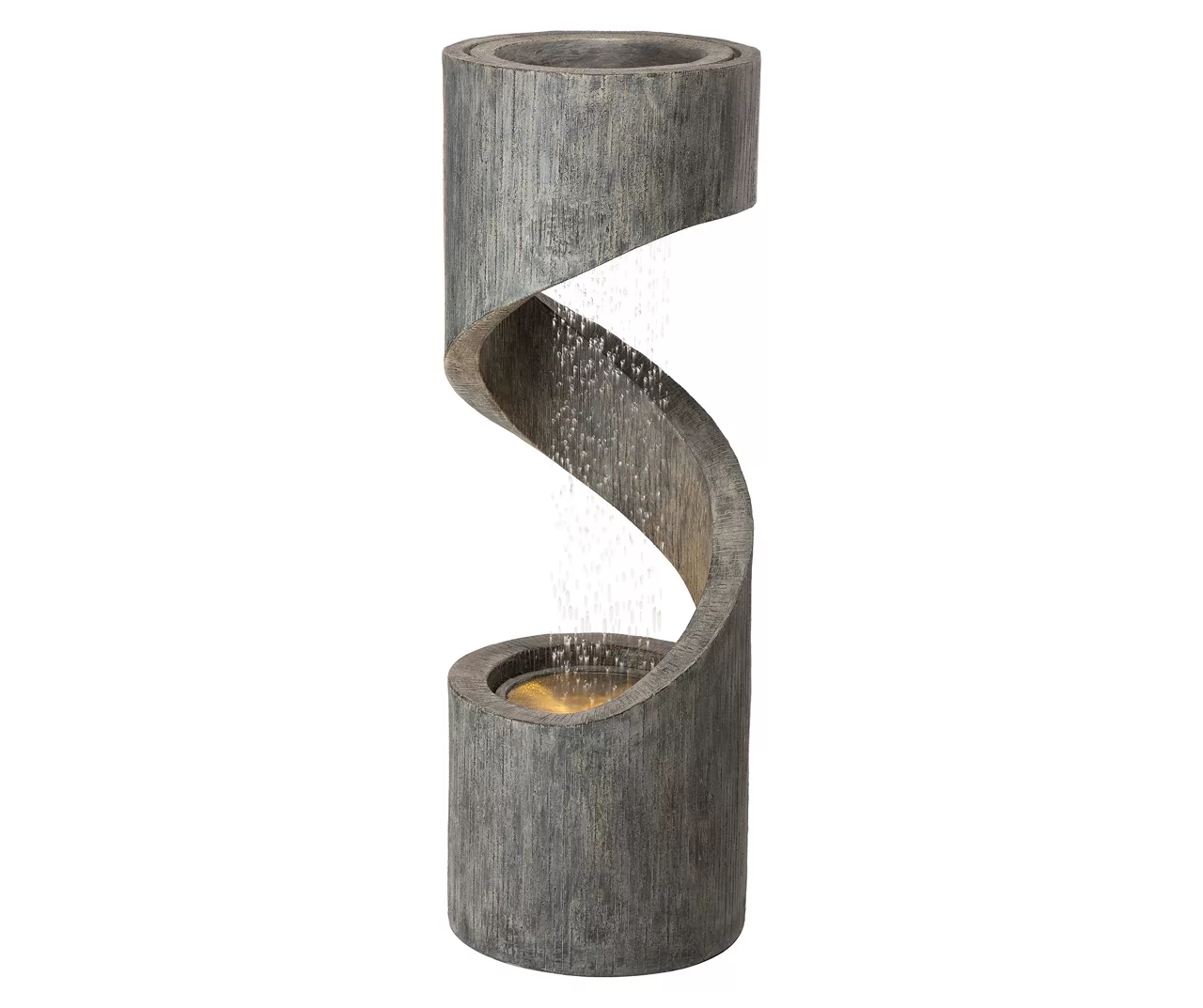 Spiral Waterfall LED Water Fountain & Planter 1 Spiral Waterfall LED Water Fountain & Planter