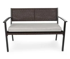 Gray-Linen Deluxe Outdoor Bench Cushion -RAZOR COSCO SHOP 810525198 2