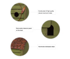 Rustic Green 3-Tier Birdhouse -RAZOR COSCO SHOP 810525464 5