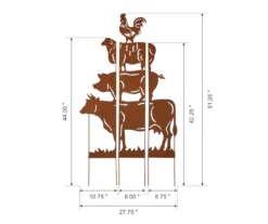 Farmhouse Animals 3-Piece Yard Stake & Wall Decor Set -RAZOR COSCO SHOP 810525505 11