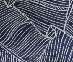 Navy Blue Banana Leaf 4-Piece Outdoor Wicker Chair Cushion Set -RAZOR COSCO SHOP 810525531 7