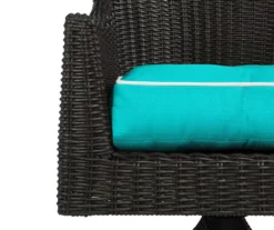 Turquoise 4-Piece Outdoor Wicker Chair Cushion Set -RAZOR COSCO SHOP 810525534 4