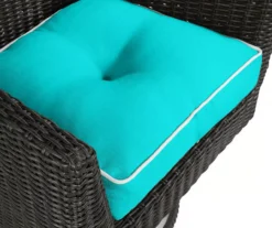 Turquoise 4-Piece Outdoor Wicker Chair Cushion Set -RAZOR COSCO SHOP 810525534 5