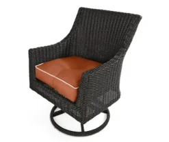 Burnt Orange 4-Piece Outdoor Wicker Chair Cushion Set -RAZOR COSCO SHOP 810525535 3