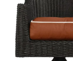 Burnt Orange 4-Piece Outdoor Wicker Chair Cushion Set -RAZOR COSCO SHOP 810525535 4