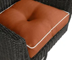Burnt Orange 4-Piece Outdoor Wicker Chair Cushion Set -RAZOR COSCO SHOP 810525535 5