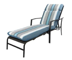 Captain's Blue Stripe Reversible Outdoor Chaise Cushion -RAZOR COSCO SHOP 810525541 3