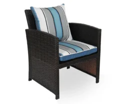Captain's Blue Stripe 4-Piece Reversible Deluxe Outdoor Cushion Set -RAZOR COSCO SHOP 810525549 3