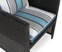 Captain's Blue Stripe 4-Piece Reversible Deluxe Outdoor Cushion Set -RAZOR COSCO SHOP 810525549 9
