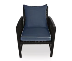 Navy Blue 4-Piece Deluxe Outdoor Chair Cushion Set