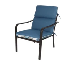 Captain's Blue Stripe High-Back Reversible Outdoor Chair Cushion -RAZOR COSCO SHOP 810525557 5