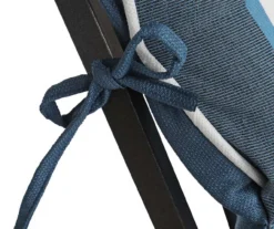 Captain's Blue Stripe High-Back Reversible Outdoor Chair Cushion -RAZOR COSCO SHOP 810525557 8