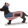 "Welcome" 2-Sided Patriotic Dachshund Decor