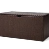 Brown 140-Gallon All-Weather Wicker Storage Deck Box