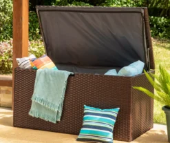 Brown 140-Gallon All-Weather Wicker Storage Deck Box -RAZOR COSCO SHOP 810530854 A0 2