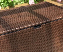 Brown 140-Gallon All-Weather Wicker Storage Deck Box -RAZOR COSCO SHOP 810530854 A0 5